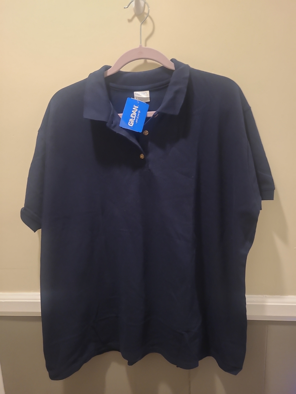Gildan WoMen’s Navy Polo Shirt 2XL NWT